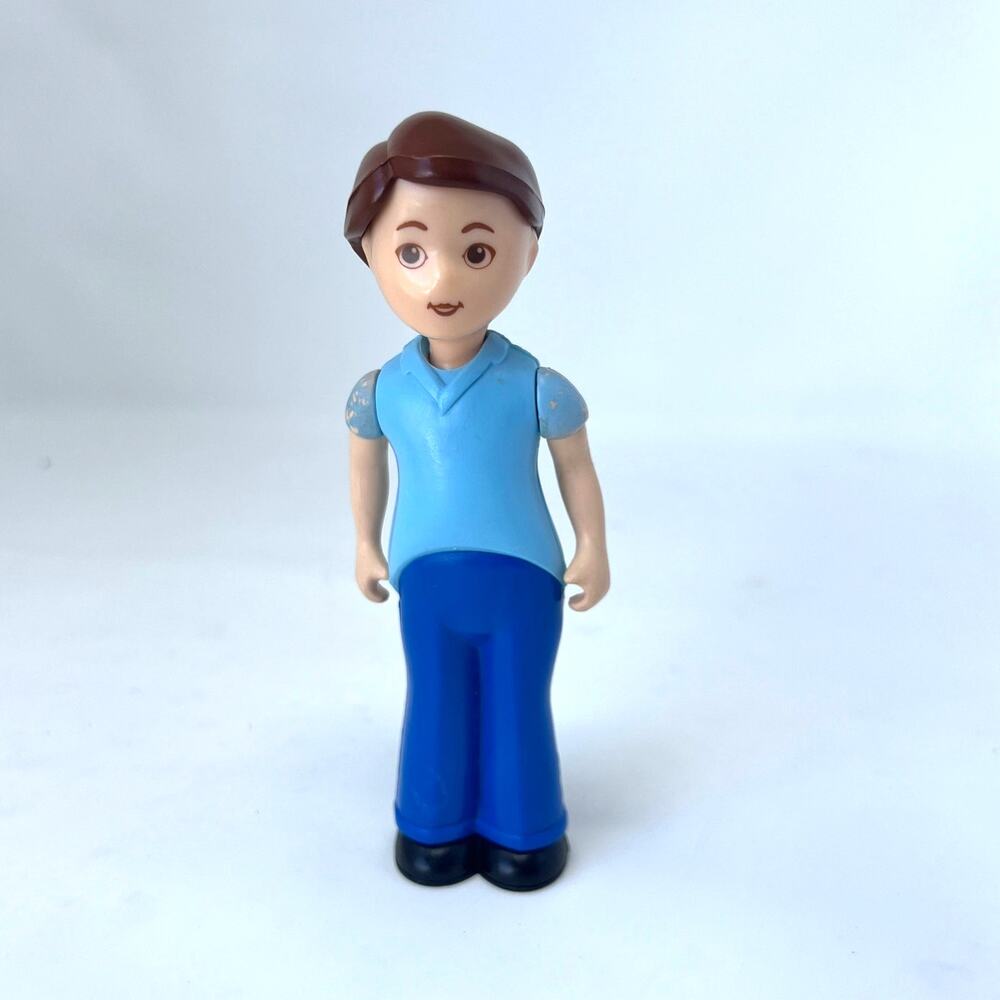 Little Tikes Dollhouse Blue Dad Man Miniatures‎ Vintage Toys 1980s DAMAGE
